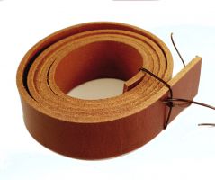 Belt Strap Leather, brown red, 35 mm