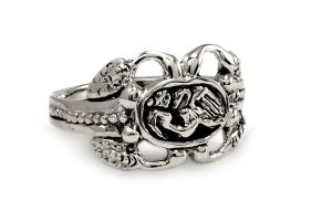 Roman Ring - Leda and the Swan, Silver