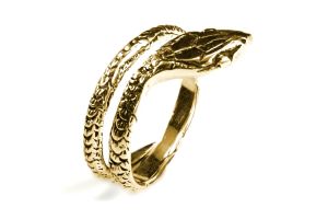 Snake ring gold 585